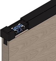 ROB Totaalset Cube 80 kg met softclose en rail 2,0 m - Zwart-2