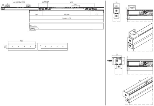 Schuifdeur ophangkit 0600 120 afmetingen