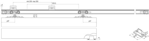 Schuifdeurset 040080 afmetingen