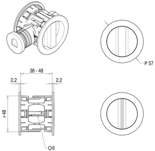 schuifdeurslot xa-3101 afmetingen