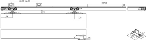 Schuifdeursysteem 040040 afmetingen