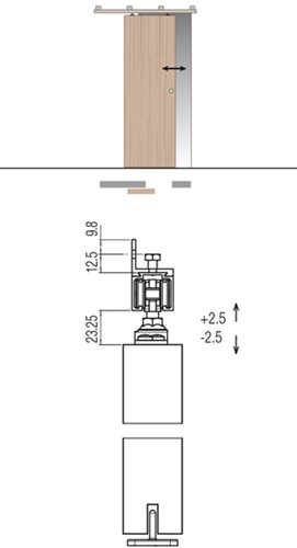 Krona Koblenz muurbeugel 40 kg rail-2