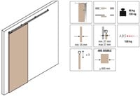 Krona Koblenz schuifdeurset met rail 2,0 m en dubbel softclose - voor deurgewicht 60 - 120 kg-3