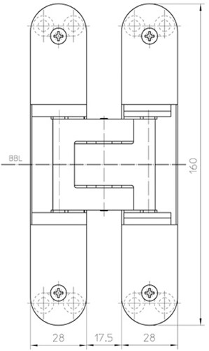 te340 vooraanzicht afmetingen