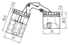 Kubica K3000 scharnier