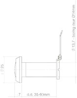 Deurspion 180° messing zwart-2