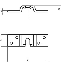 251040: RVS Bevestigingsplaat - serie 0 RVS-2