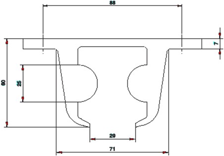 431329: raildrager met eindstop - plafondmontage - serie 1 tot 600 kg-2