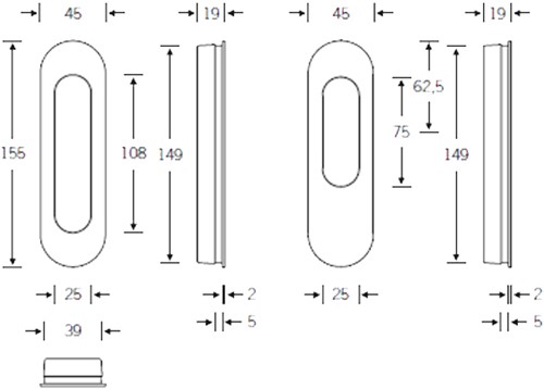 4250-0001: FSB schuifdeurgreep ovaal flush-3
