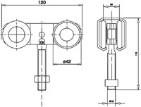 435404: dubbele hangrol met draadeind M12 56 mm - serie 1 tot 600 kg-2