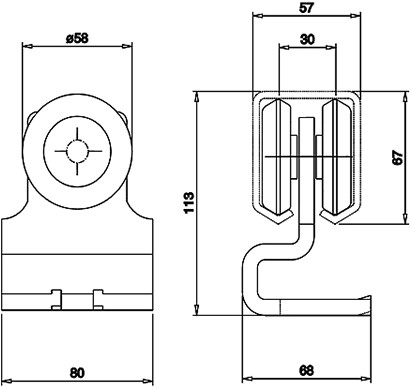 570195: hangrol met stalen S-hoek - serie 2 tot 1000 kg-2