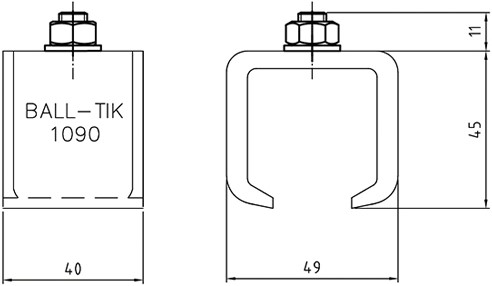 351390: raildrager met draadeind M8 16 mm - plafondmontage - serie 0 tot 200 kg-2