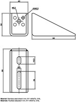 251053: Dubbele RVS raildrager - wandmontage -  serie 0 RVS tot 200 kg-2