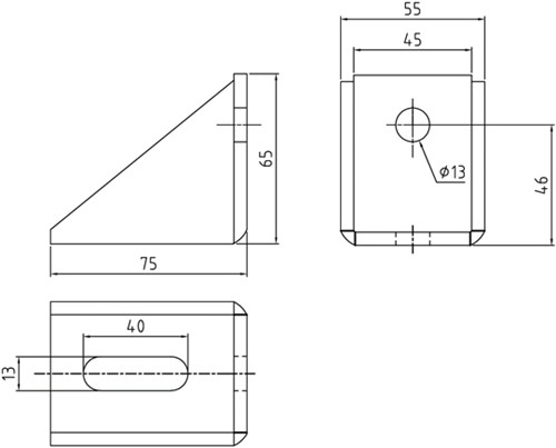 435054: verstelbare raildrager - wandmontage - serie 1 tot 600 kg-2