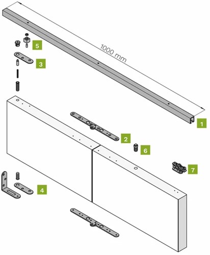 Vouwdeursysteem 0200 Krona Koblenz - complete set-3