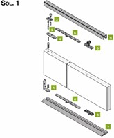 Vouwdeursysteem 0700 met 25 kg loopwagen