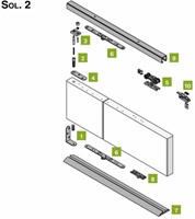 Vouwdeursysteem 0700 met 60 kg loopwagen