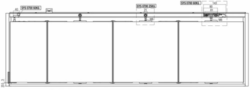 Vouwdeursysteem 0700 aanzicht