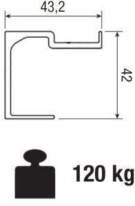 Wandprofiel 120 kg afmeting