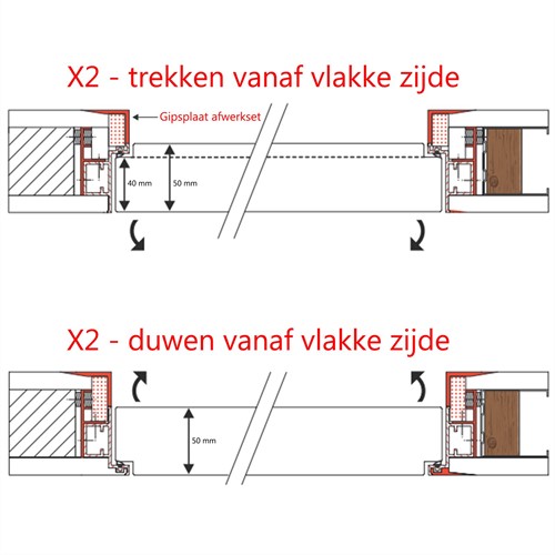 Xinnix X2 deurkozijn - Zwart - Maatwerk-2