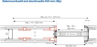 Xinnix X5D schuifdeursysteem - Dubbele wandbeplating - Deurhoogte tot 3015 mm-3