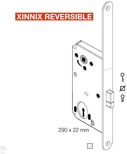 Xinnix magneetslot cilinder - grote voorplaat-2