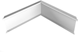 Xinnix verdiepte plint - basis hoekstuk - Wit